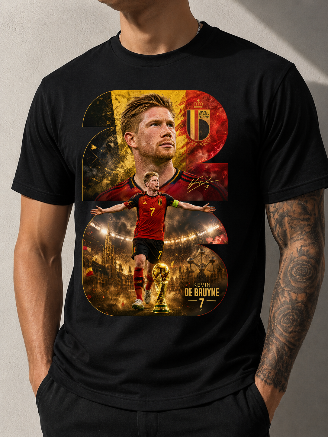 [ Debruyne ]   Soccer Graphic T-Shirt | Bella + Canvas 3001C Premium Tee