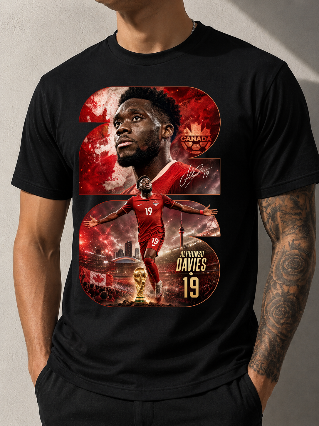 [ Davies ]   Soccer Graphic T-Shirt | Bella + Canvas 3001C Premium Tee