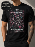 Gothic Graphic #2 T Shirt, Black Cyberpunk Horror Tee, Abstract Halftone Streetwear, Unisex Cotton Shirt (Copy)