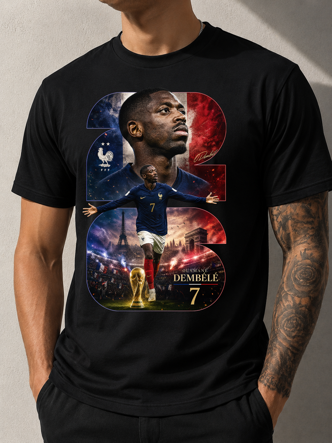 [ Dembele ]   Soccer Graphic T-Shirt | Bella + Canvas 3001C Premium Tee