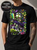 Streetwear T-Shirt #4, Cartoon  Graphic Tee, Anime Inspired Urban Art, Black Unisex Bella Canvas Shirt