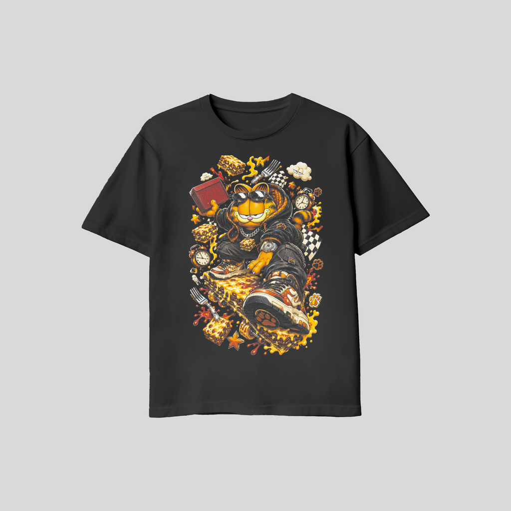 Streetwear T-Shirt #5, Cartoon Graphic Tee, Anime Inspired Urban Art, Black Unisex Bella Canvas Shirt