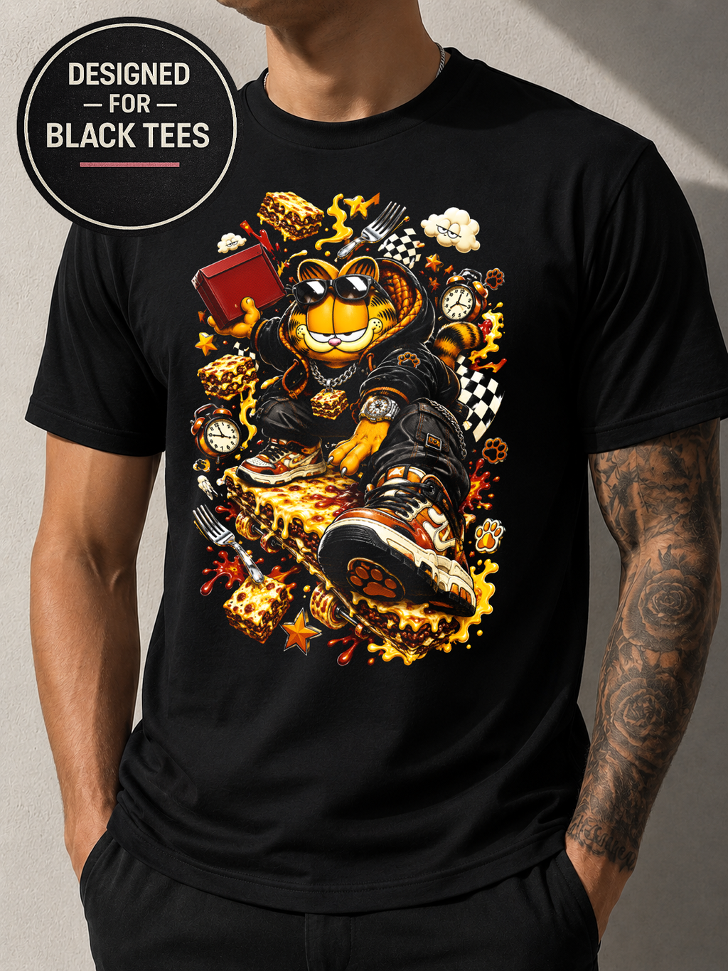 Streetwear T-Shirt #5, Cartoon Graphic Tee, Anime Inspired Urban Art, Black Unisex Bella Canvas Shirt