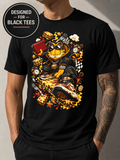 Streetwear T-Shirt #5, Cartoon Graphic Tee, Anime Inspired Urban Art, Black Unisex Bella Canvas Shirt