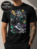 Streetwear T-Shirt #6, Cartoon  Graphic Tee, Anime Inspired Urban Art, Black Unisex Bella Canvas Shirt