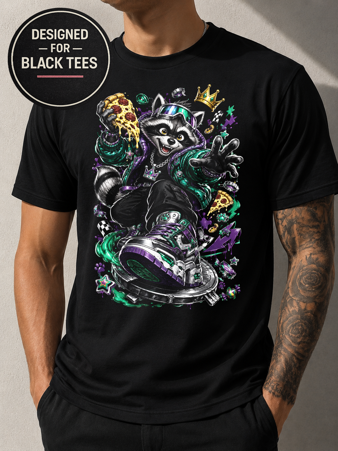 Streetwear T-Shirt #6, Cartoon  Graphic Tee, Anime Inspired Urban Art, Black Unisex Bella Canvas Shirt
