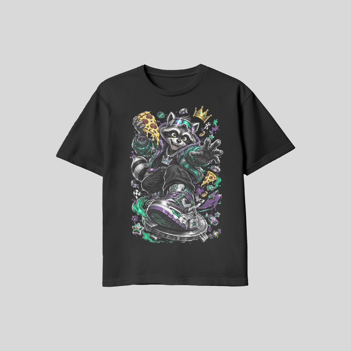 Streetwear T-Shirt #6, Cartoon  Graphic Tee, Anime Inspired Urban Art, Black Unisex Bella Canvas Shirt