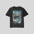 Shark Streetwear T-Shirt #7, Cartoon Graphic Tee, Anime Inspired Urban Art, Black Unisex Bella Canvas Shirt