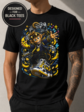 Streetwear T-Shirt #8, Cartoon Graphic Tee, Anime Inspired Urban Art, Black Unisex Bella Canvas Shirt