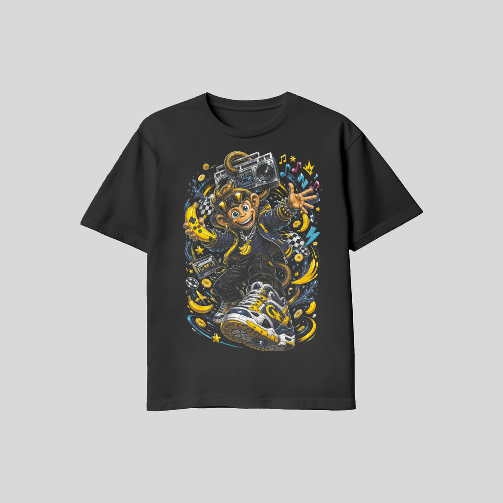Streetwear T-Shirt #8, Cartoon Graphic Tee, Anime Inspired Urban Art, Black Unisex Bella Canvas Shirt