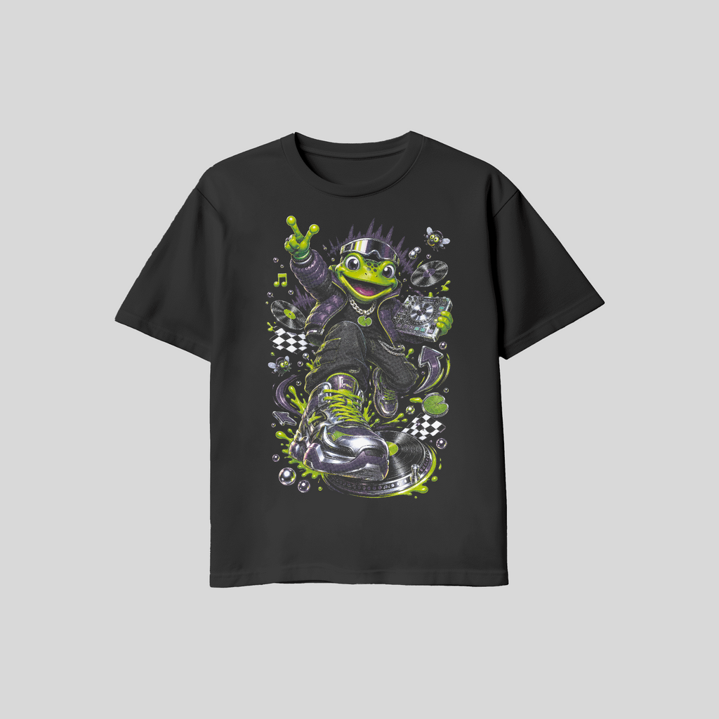 Streetwear T-Shirt #9, Cartoon Graphic Tee, Anime Inspired Urban Art, Black Unisex Bella Canvas Shirt