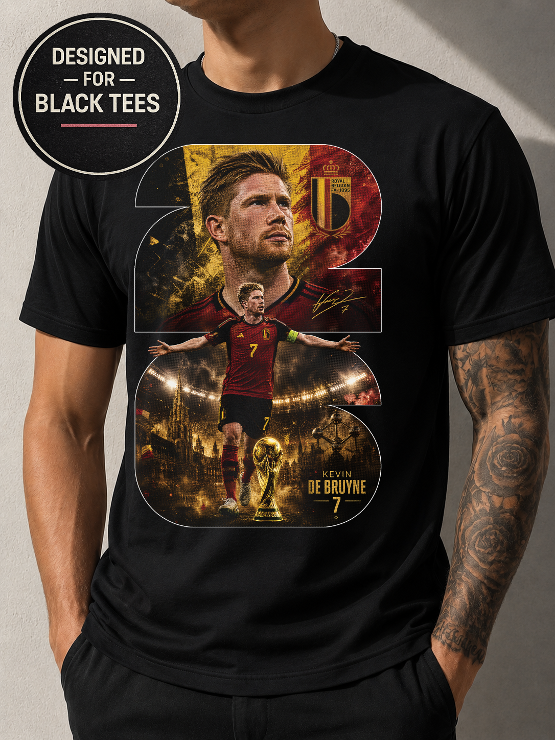 [ Debruyne ]   Soccer Graphic T-Shirt | Bella + Canvas 3001C Premium Tee