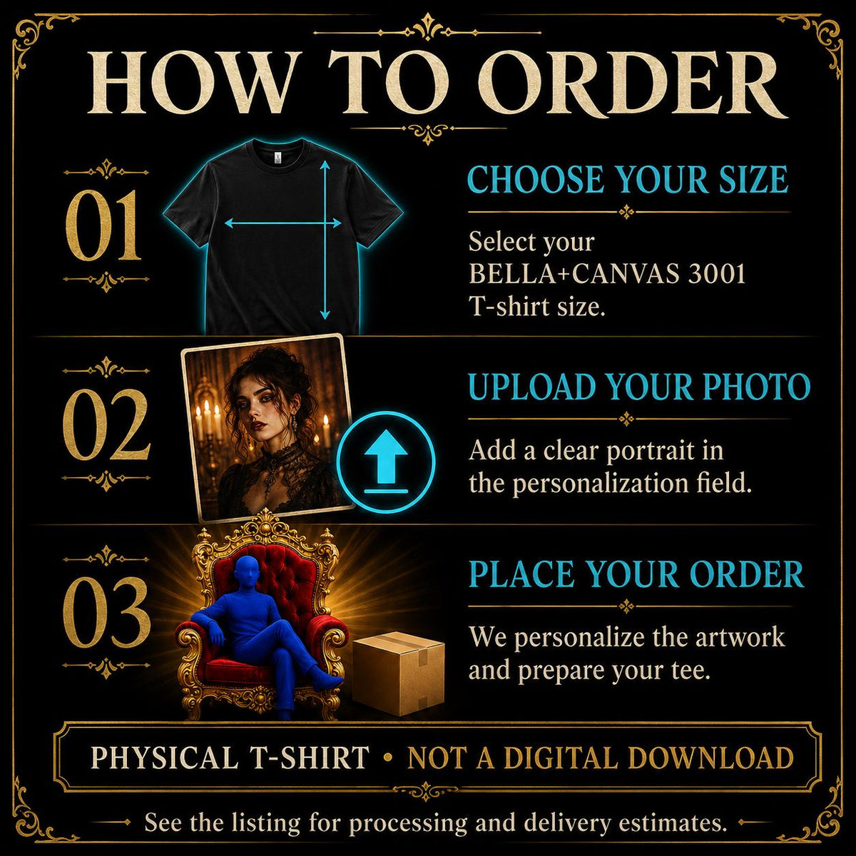Custom Halloween Horror Photo T-Shirt | Personalized Bella+Canvas 3001 Unisex Halftone Tee